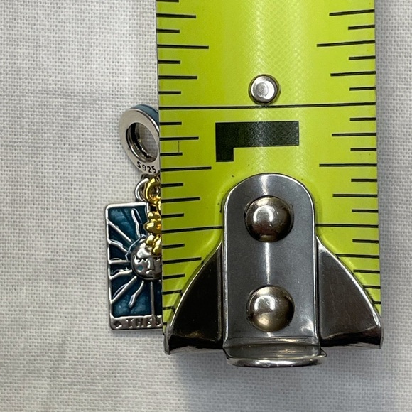 Charm for Pandora Bracelet Tarot Card The Sun Sterling Silver - Picture 4 of 7